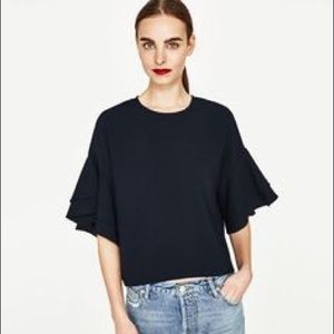 Zara Ruffle Sleeve Top (Spring/Summer 2017)